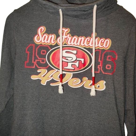 NFL Team San Francisco 49ers Graphic Cowl Neck Hoodie - Picture 3 of 6